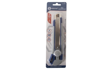 Нож технический 242-168 25мм КОБАЛЬТ